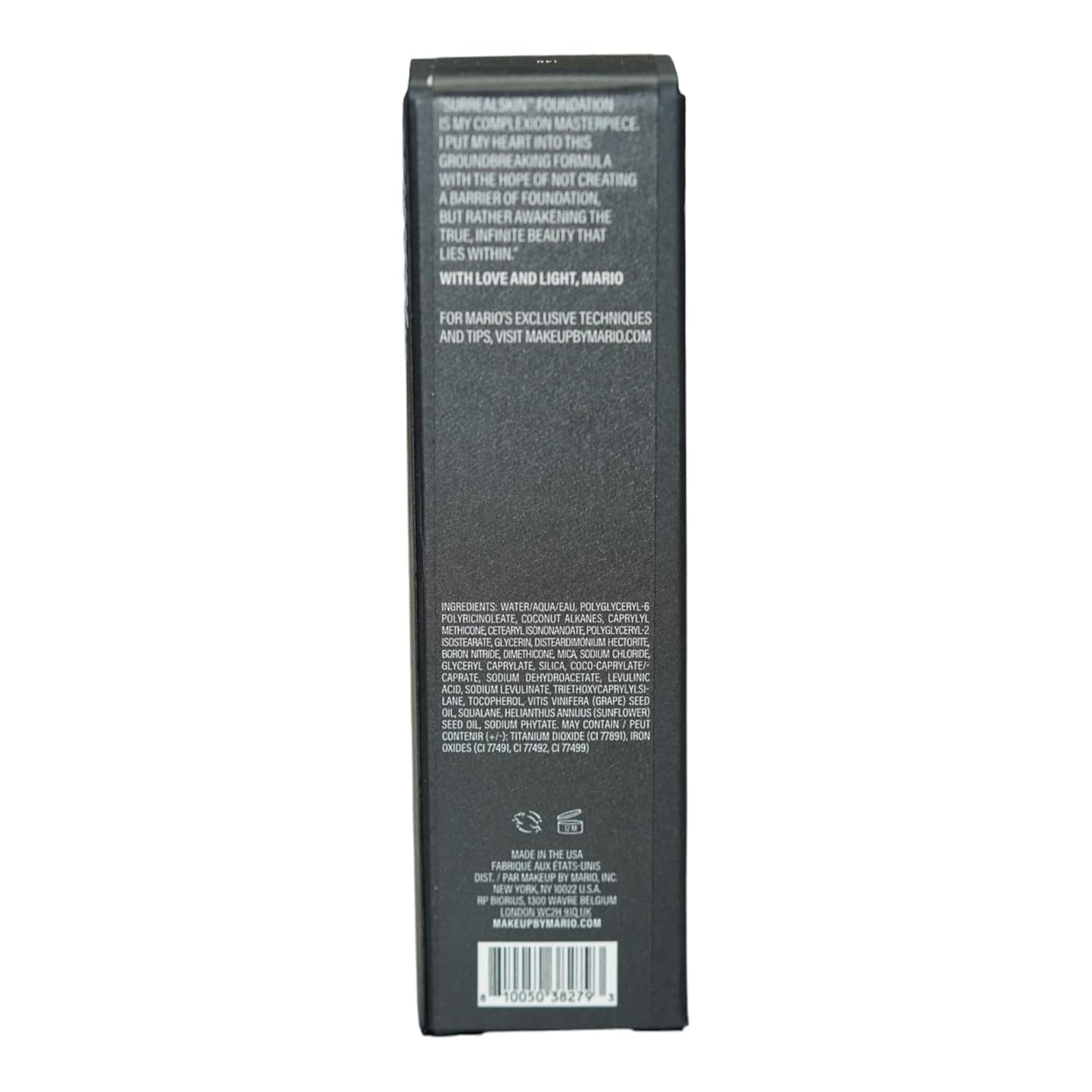MAKEUP BY MARIO SurrealSkin Liquid Foundation, Liquid Formula, Vegan, Long-wearing coverage, Hydrating, Natural Finish, Size 30 mL (14O - medium with warm undertone and olive undertone)