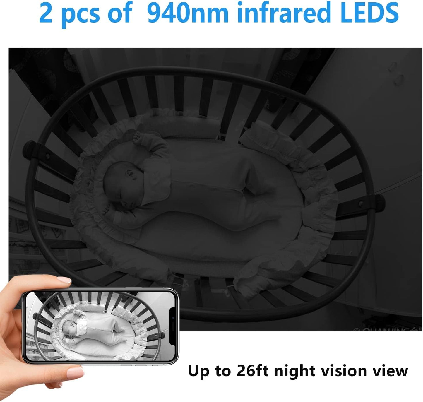 Smallest Wireless WiFi Camera,HD1080P Concealed Security Camera,Portable Video Recording Live Feed,Smart Baby Monitor with Night Vision,Motion Detection,Cloud Storage for Security with iOS AndroidAPP