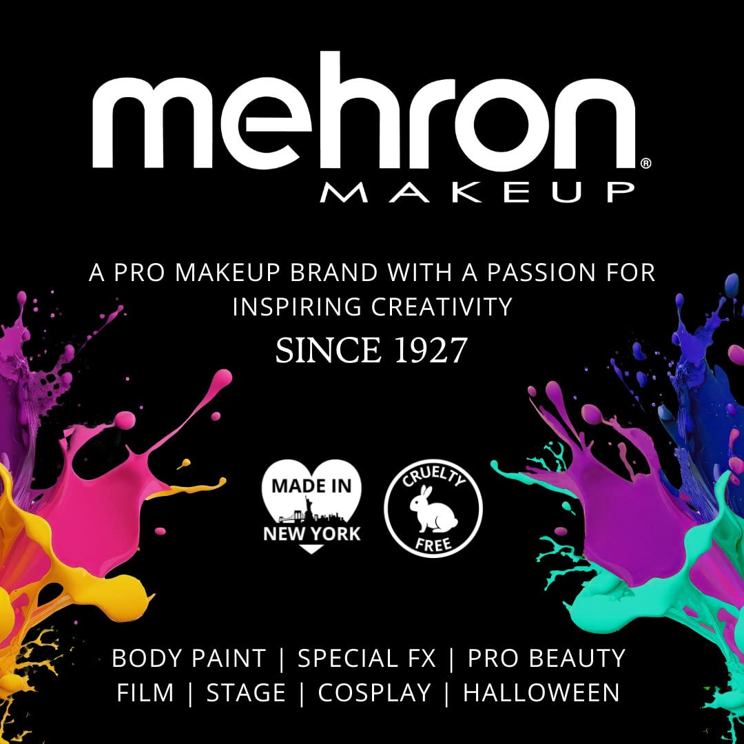 Mehron Makeup Metallic Powder (.17 oz) with Mixing Liquid (1 oz) (LAVENDER)