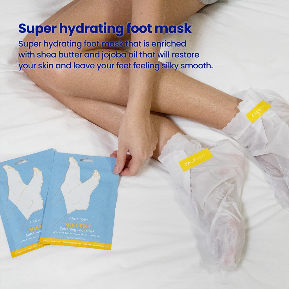 FACETORY Deluxe Self-Care Mask Bundle with 3 Nourishing Hair Masks, 7 Hydrating Face Sheet Masks, and 3 Softening Body Masks for Dry, Cracked Skin