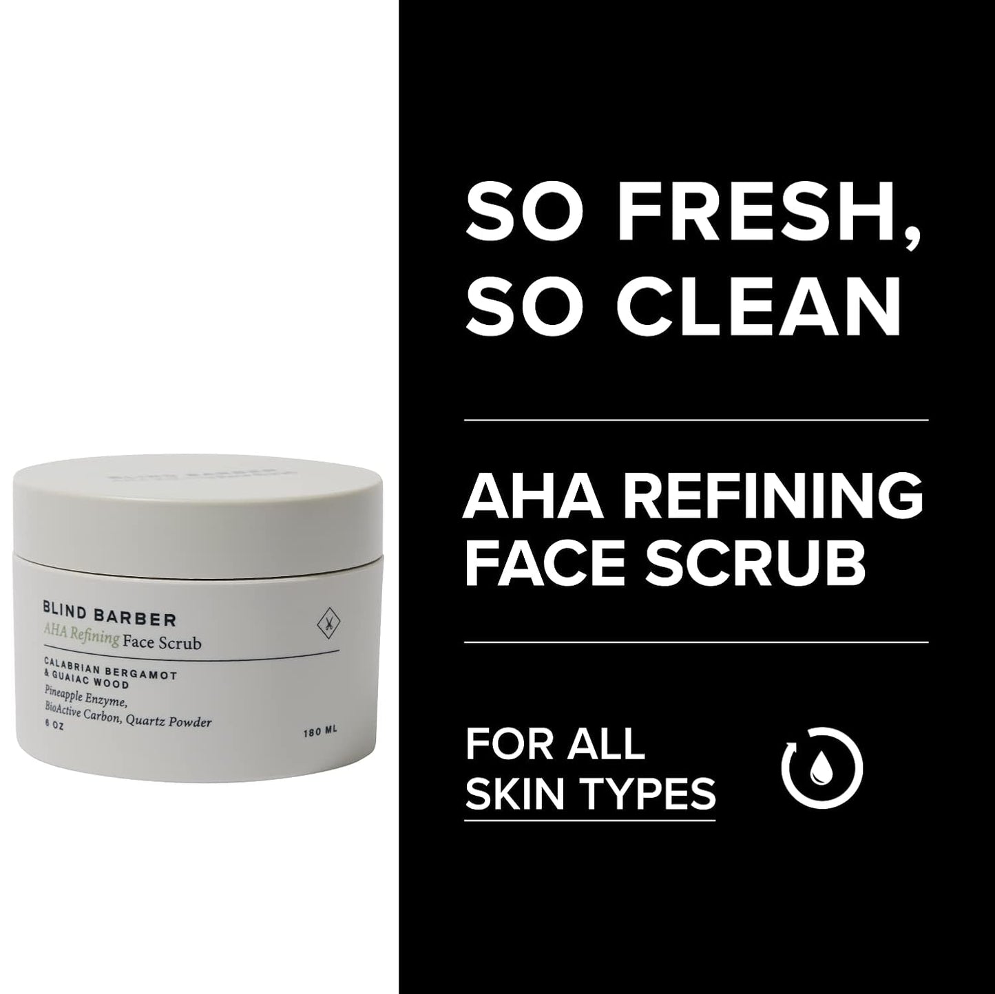 Blind Barber Regimen Skin Care Set - Face Scrub, Under Eye Cream, Supercharged Face Toner, Rice Bran Facial Cleanser & Hydrating Balm - 5 Mens Skin Care Products for Daily Use - (5 Count)