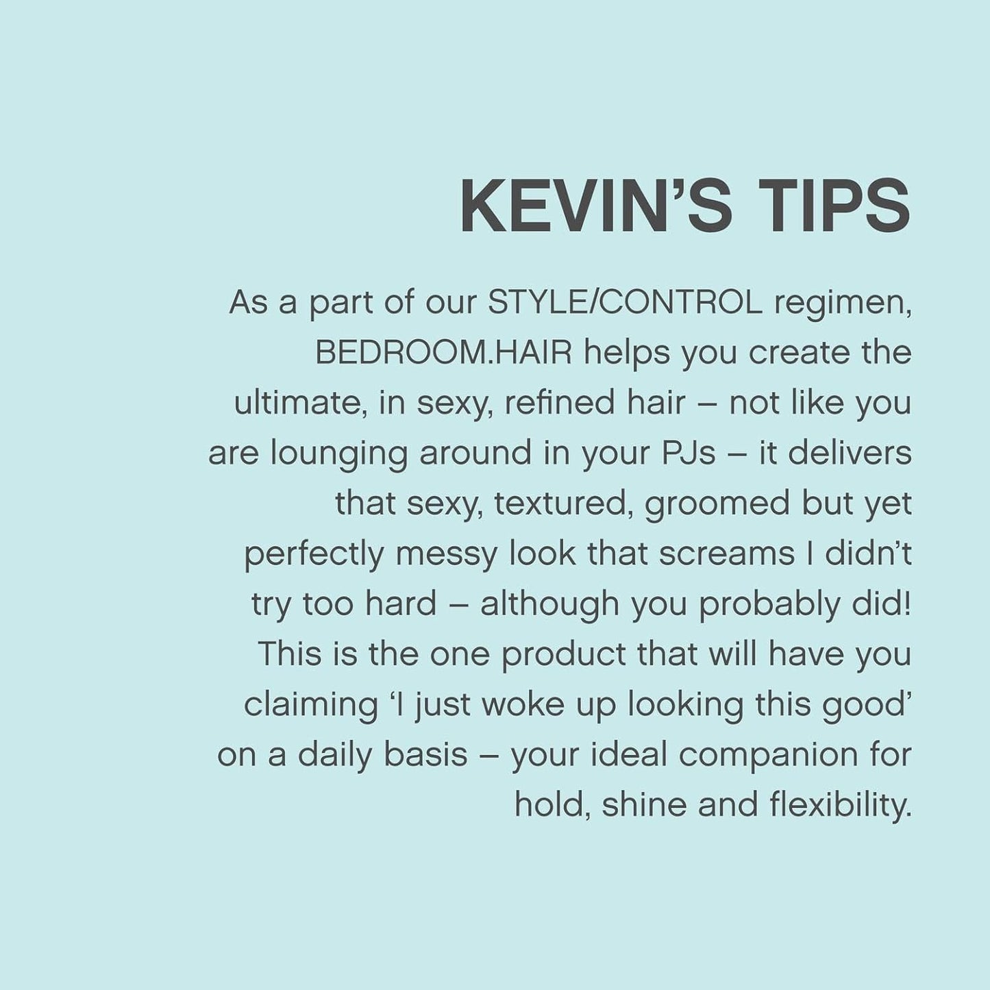 KEVIN.MURPHY BEDROOM.HAIR - Flexible Texturising Hair Spray - For All Hair Types - Hair Care for Effortless Bedroom Hair - With Ginger Root Extract - 235 mL / 7.9 fl oz