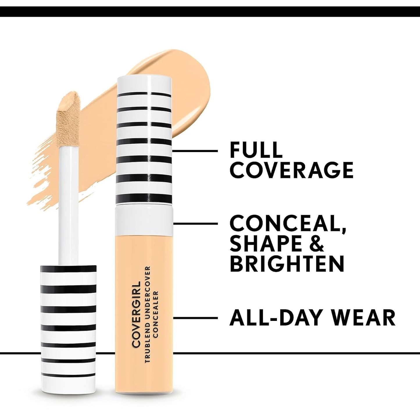 COVERGIRL TruBlend Undercover Concealer, Warm Honey, 0.33 Fl Oz