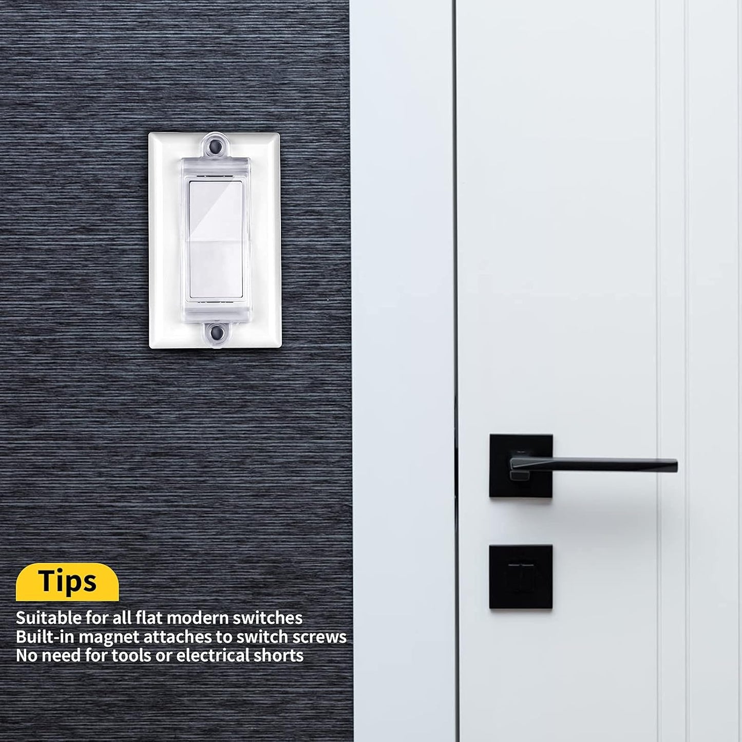 Light Switch Guard Cover- PSZEZNZ Light Switch Outlet Covers for Flat Modern Wall Switches-Child Safety Protection(Clear,2 Piece)