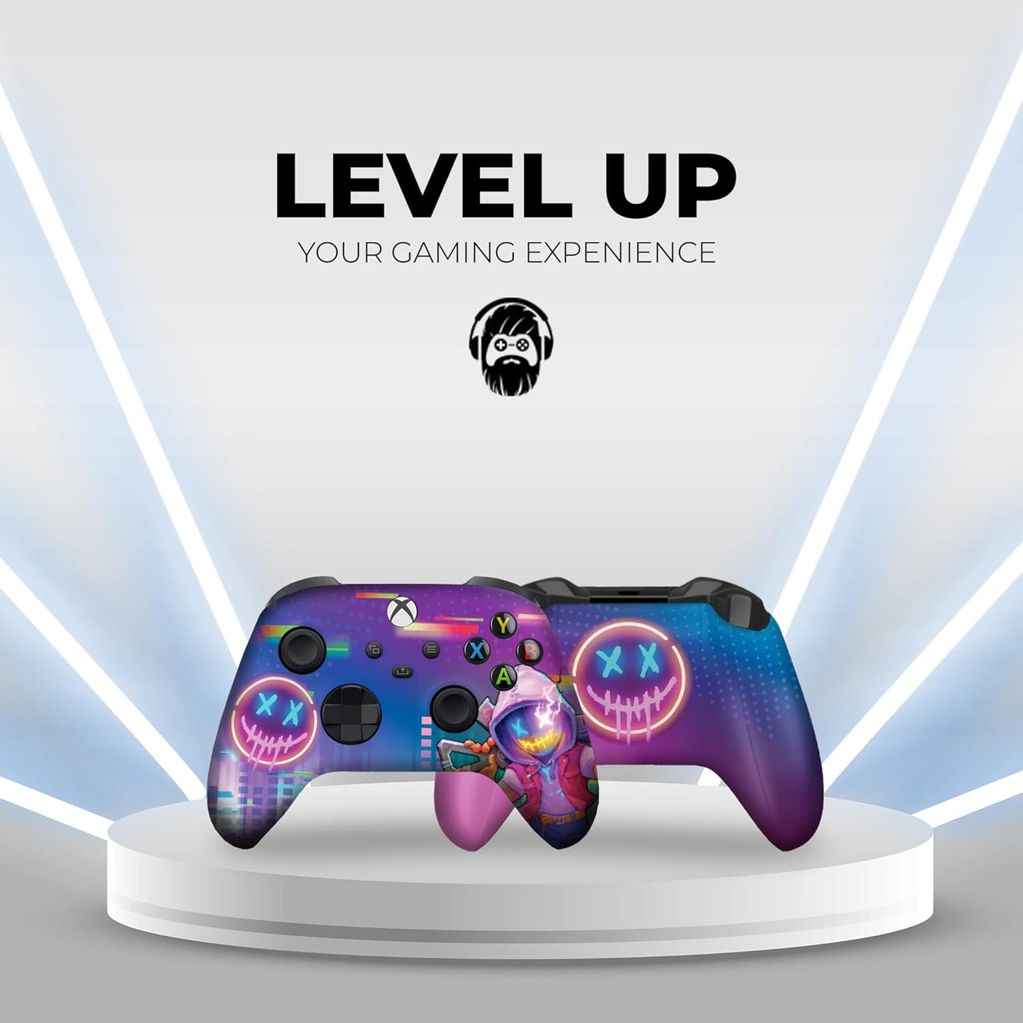 DreamController Neonabyss Custom X-box Controller Wireless compatible with X-box One/Series X/S Proudly Customized in USA with Permanent HYDRO-DIP Printing(NOT JUST A SKIN) (MODDED)