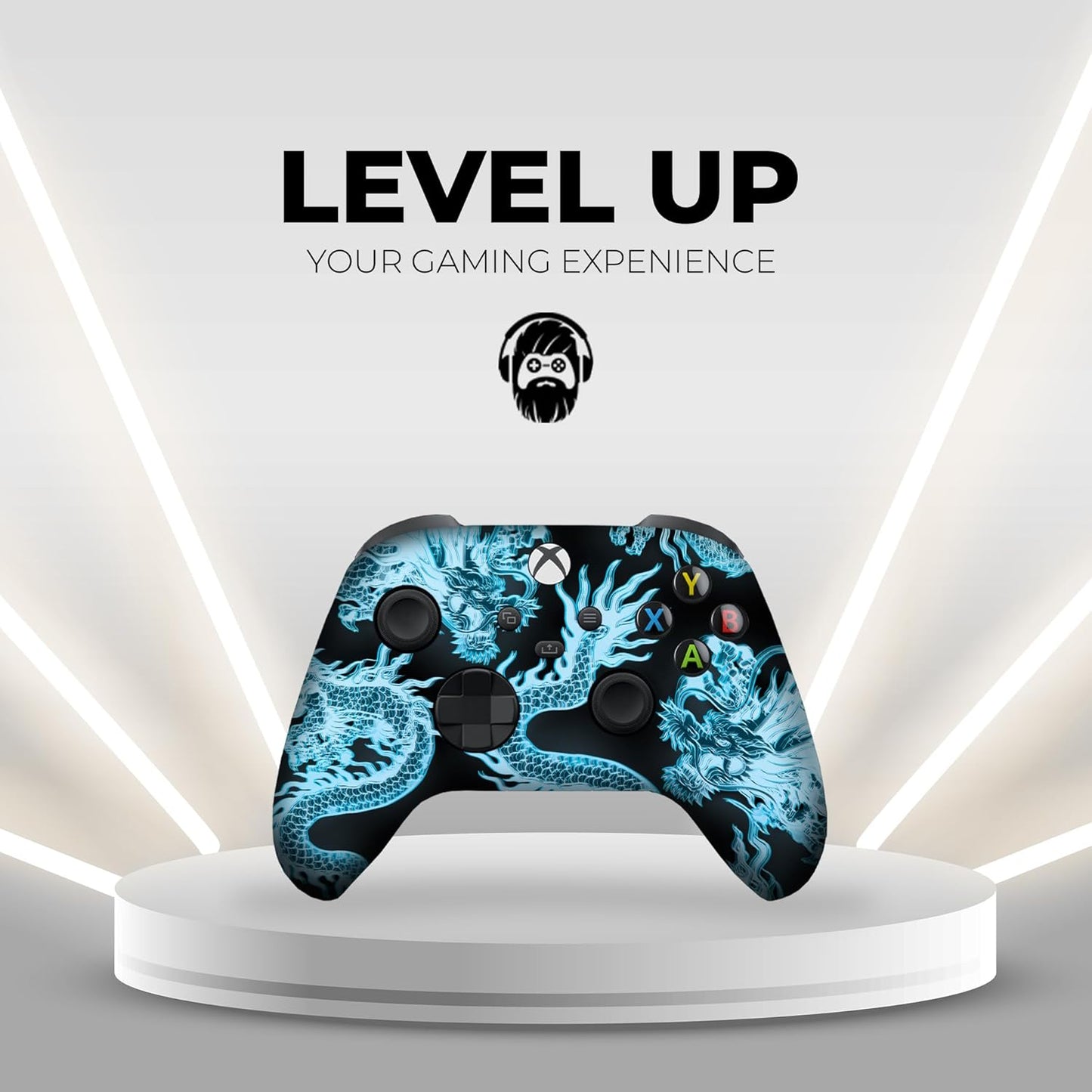 DreamController Neon Dragonns Custom X-box Controller Wireless compatible with X-box One/Series X/S Proudly Customized in USA with Permanent HYDRO-DIP Printing (NOT JUST A SKIN)