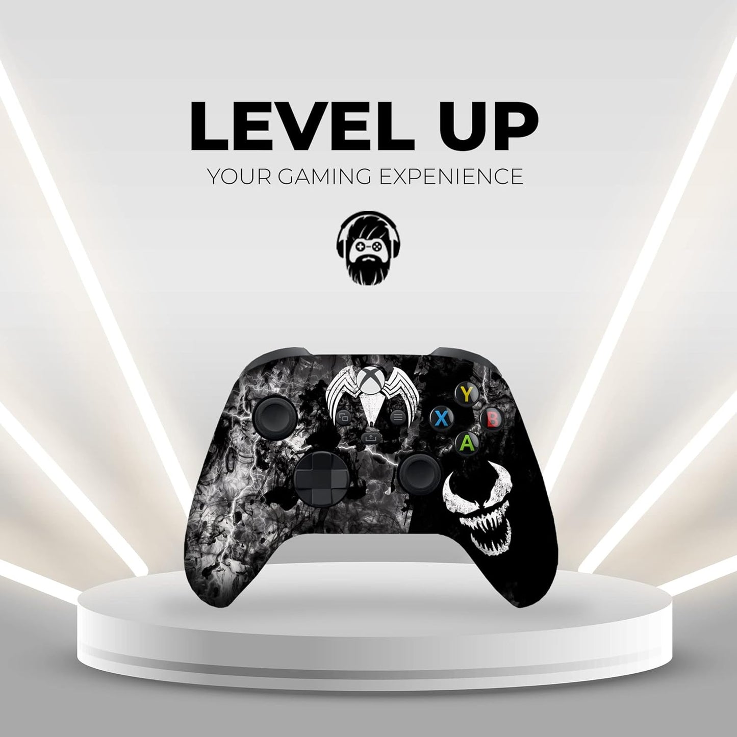 DreamController Vennom Custom X-box Controller Wireless compatible with X-box One/Series X/S Proudly Customized in USA with Permanent HYDRO-DIP Printing (NOT JUST A SKIN)