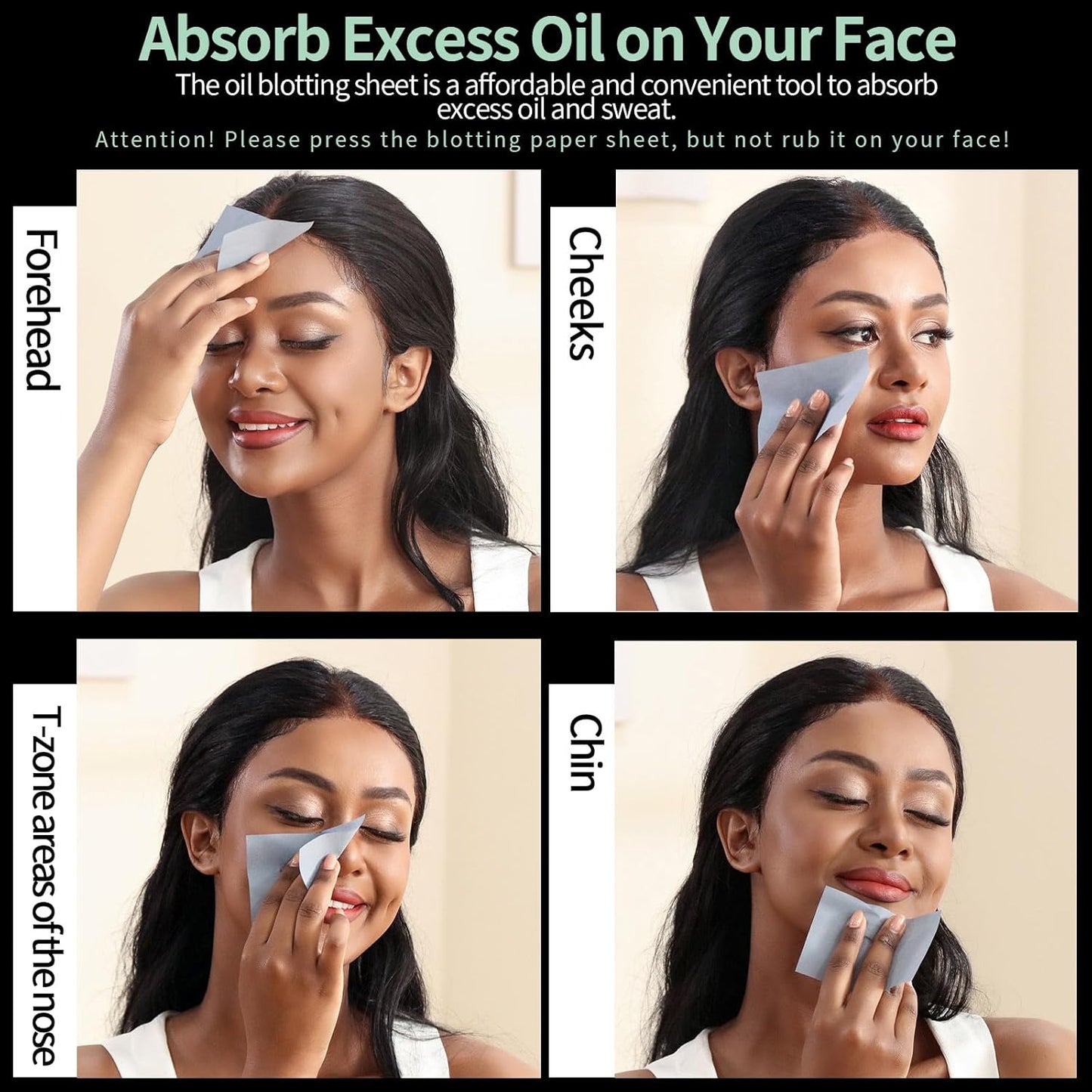 FANDAMEI 600 Counts Oil Blotting Sheets For Face, Oil Blotting Papers For Face, Blotting Paper for Oily Skin, Oil Control Film, Oil Absorbing Sheets For Face, Oil Absorbing Tissues