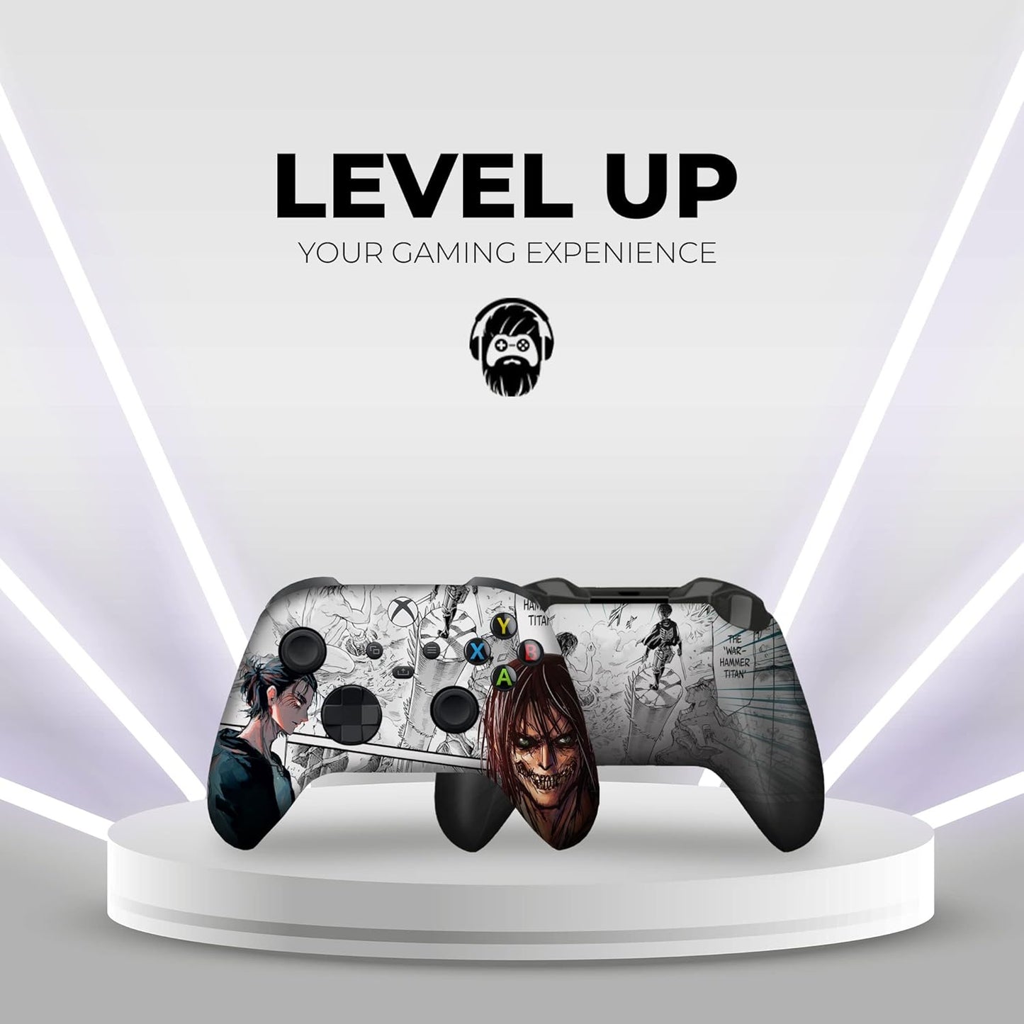 DreamController Attackk On Tittan Custom X-box Controller Wireless compatible with X-box One/Series X/S Proudly Customized in USA with Permanent HYDRO-DIP Printing(NOT JUST A SKIN) (MODDED)