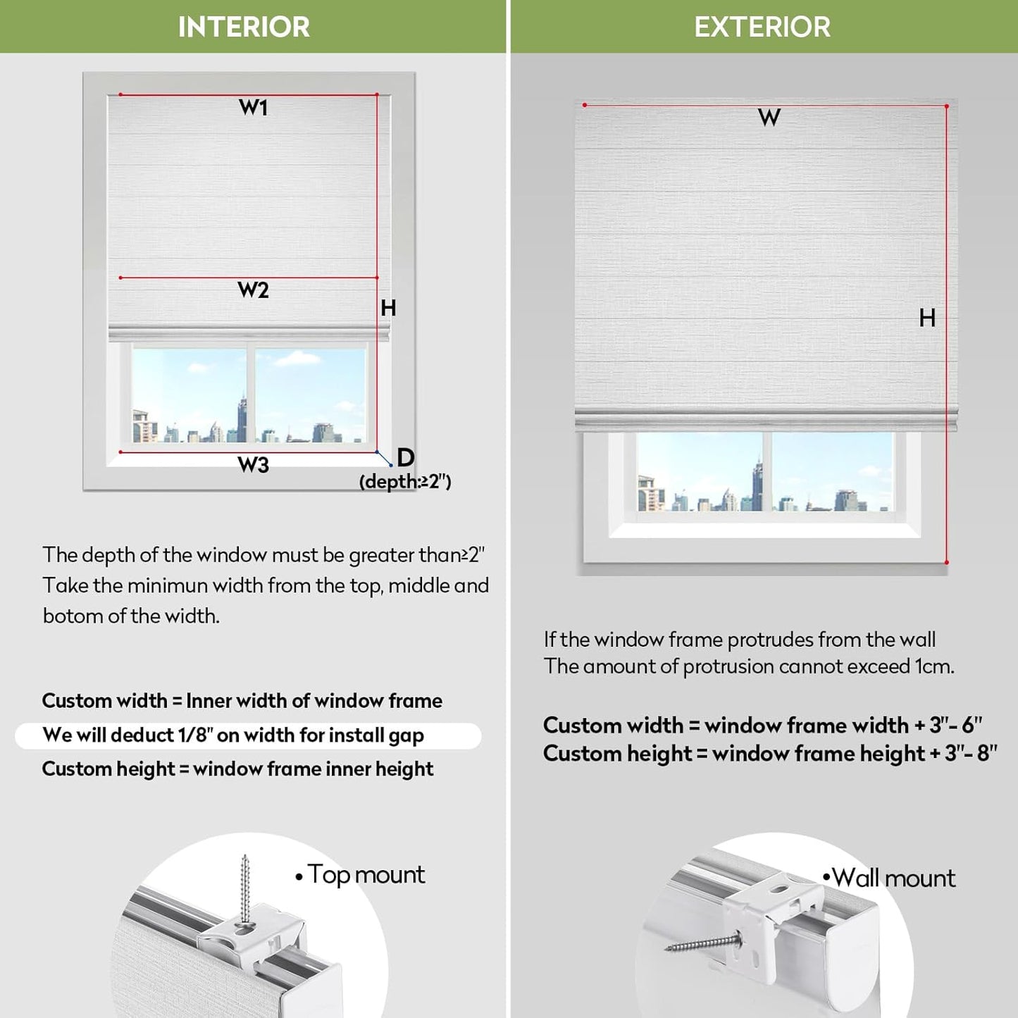 ZSTARR Smart Roman Shades Rechargeable Motorized Blinds with Remote Full Blackout Roman Window Shades Plain Fold Soft for Doors Bedroom, Custom Size (White)