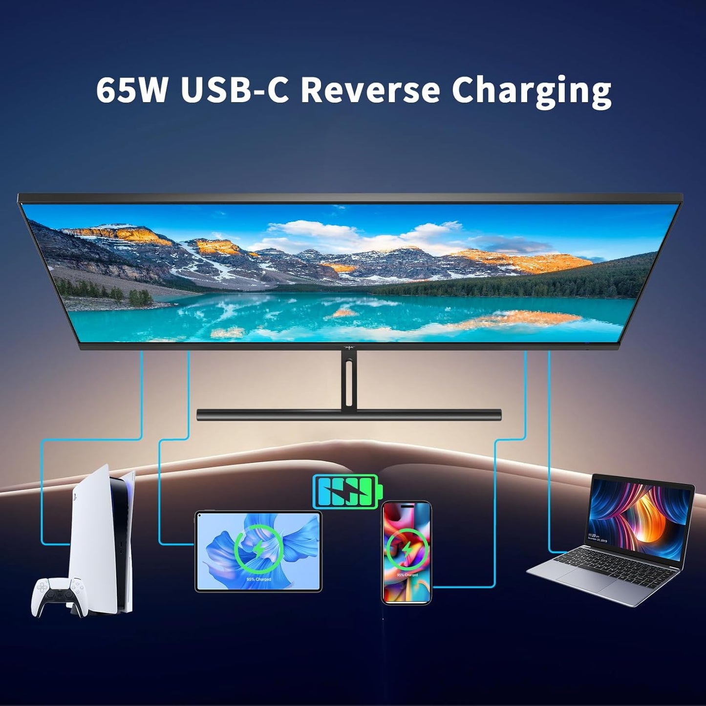 KTC 5K Monitor 27 Inch: Dual Mode 5K (5120x2880) @60Hz / 2K@160Hz Computer Monitor, 99% DCI-P3, 100% sRGB, ΔE<2, Type-C 65W, HDMI & DP, HDR400, Compatible with Mac mini, H27P3