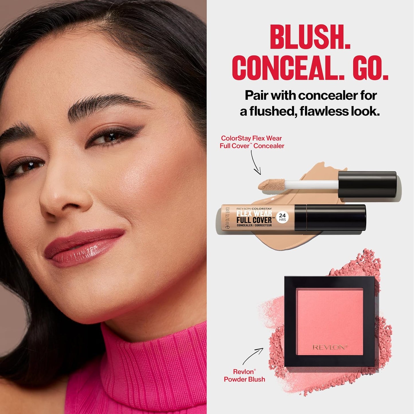 Revlon Blush , Powder Blush Face Makeup, High Impact Buildable Color, Lightweight & Smooth Finish, 003 Mauvelous, 0.17 Oz