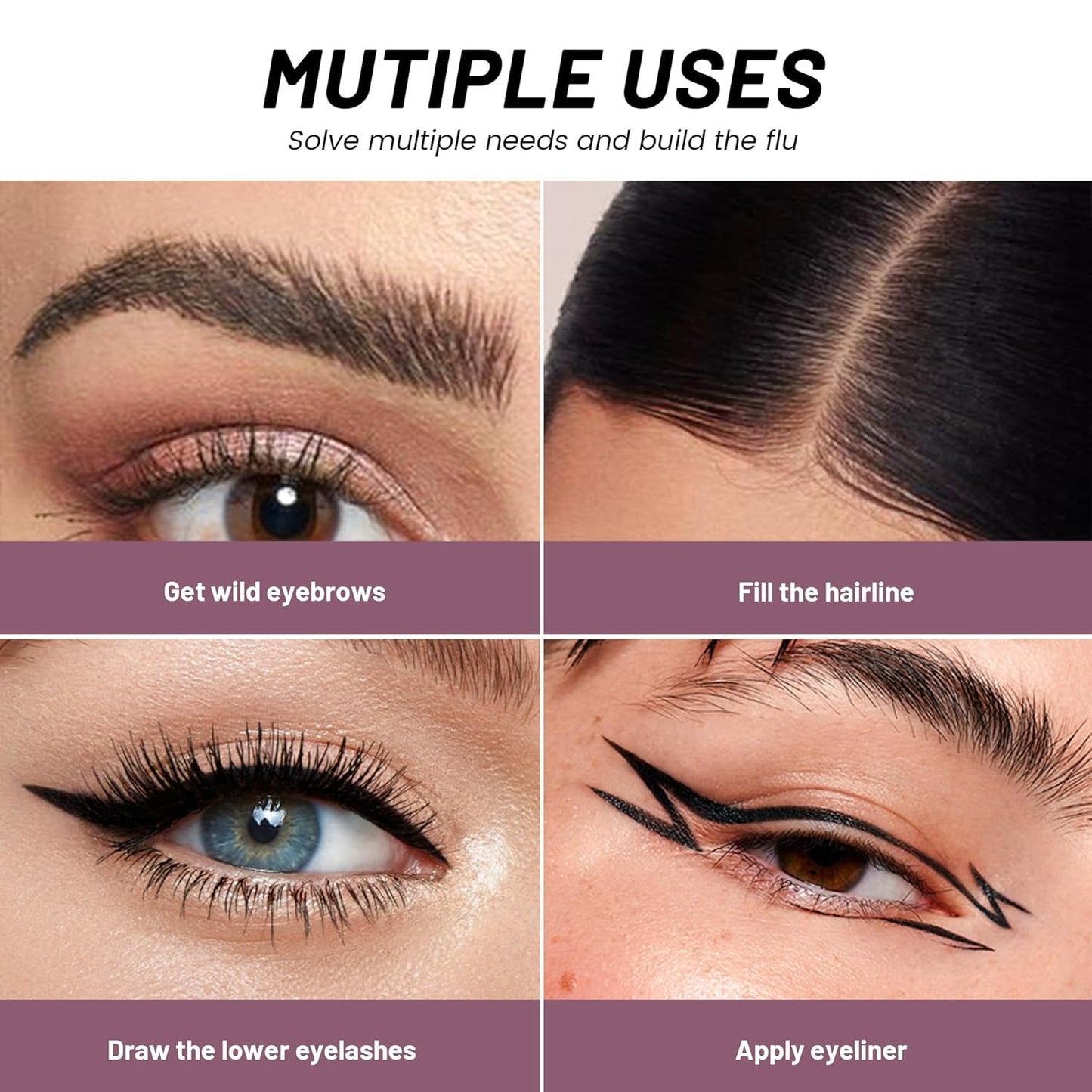 Eyebrow Pen, Waterproof Microblading Eyebrow Pencil, 2-in-1 Dual-Ended 4 Tip Eye Brow Makeup Pen for Women with Precise Curved Brush-Tip Create Natural Hair-Like Brows, Last All-Day (Light Blonde)