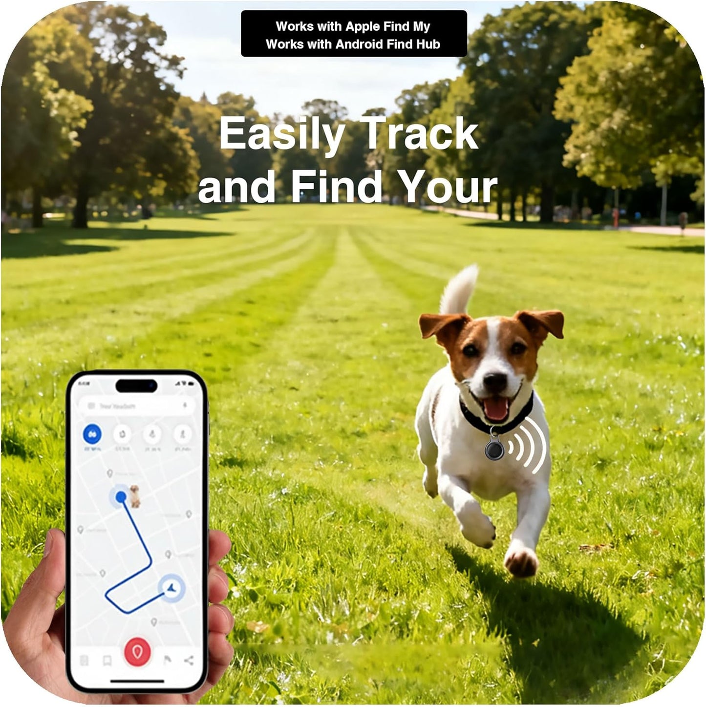 Bluetooth Tracker for Keys, Luggage & Pets – Smart Finder Compatible with iOS & Android, No Monthly Fee, Item Locator by BlissfulTails(2 Pack, Black)
