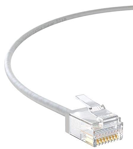 InstallerParts Ethernet Cable CAT6A Super Slim Cable UTP 1 FT (10 Pack) - Gray - Professional Series - 10Gigabit/Sec Network/High Speed Internet Cable, 550MHZ, 32AWG