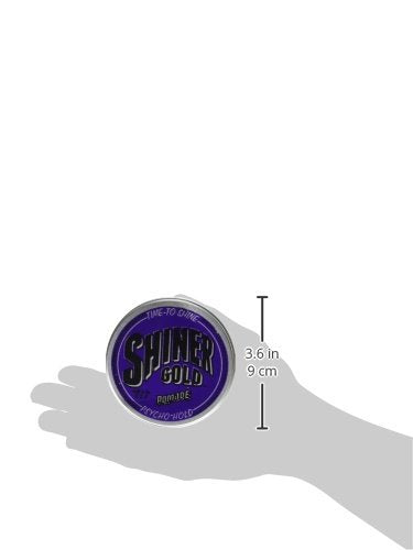 Shiner Gold Psycho Hold Pomade | Extreme Hold | High Shine | Water-based | Coconut Scent, 4oz
