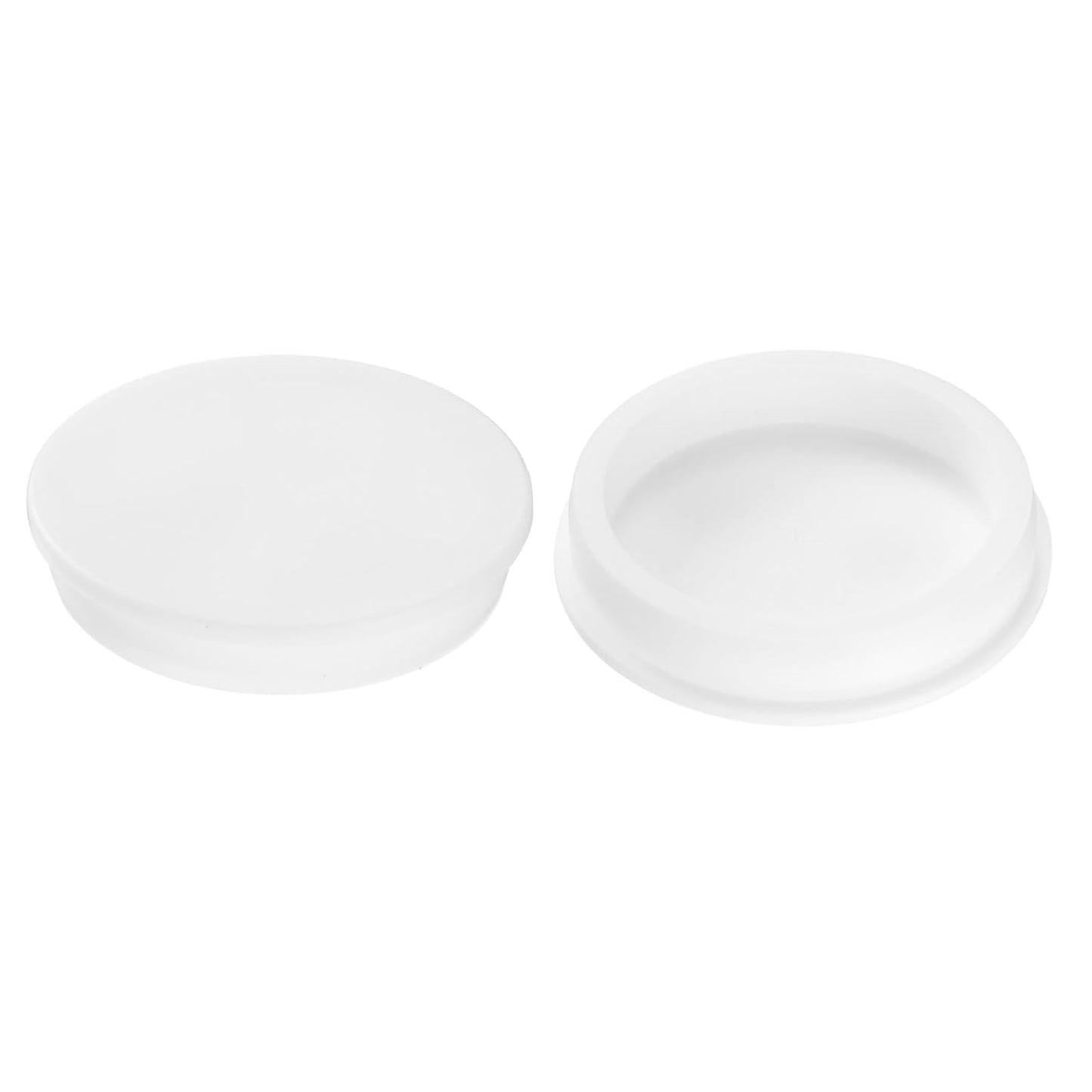 uxcell 2Pcs Silicone Hole Plug, Waterproof Round Rubber Stoppers Bottle Seal Plugs Tube Pipe End Caps for 75mm/2.95" Hole for Bathtub Bottle, White