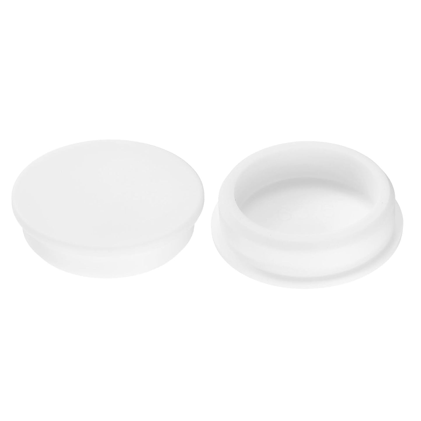 uxcell 2Pcs Silicone Hole Plug, Waterproof Round Rubber Stoppers Bottle Seal Plugs Tube Pipe End Caps for 62mm/2.44" Hole for Bathtub Bottle, White