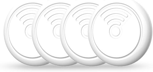 Air Tags-4 Pack: High Capacity Battery | IP65 Waterproof, Smart Tags Works with Apple Find My (iOS only) Bluetooth Tracker Tag Locator for Keys,Luggage,Backpack etc
