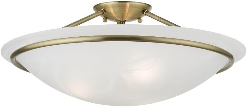 Livex Lighting 4825-04 Newburgh 3-Light Ceiling Mount, Black
