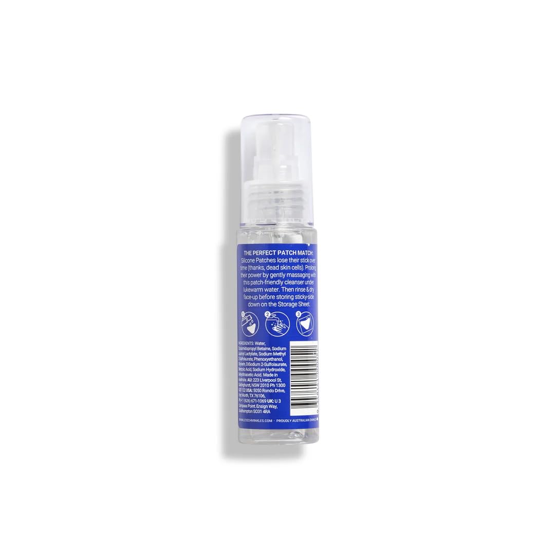 Wrinkles Schminkles Patch Cleanser - for Adhesive Preservation While Gently Cleaning Silicone Wrinkle Patches -Ultimate Face Rejuvenation Kit - (2 Fl Oz)