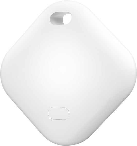 Air Tracker Tag, IP67 Waterproof Bluetooth Tracker, Keychain Finder, Item Locator Compatible with iOS and Android for Backpacks, Suitcases and Wallets, Cars, Keys and Cameras (White-1)