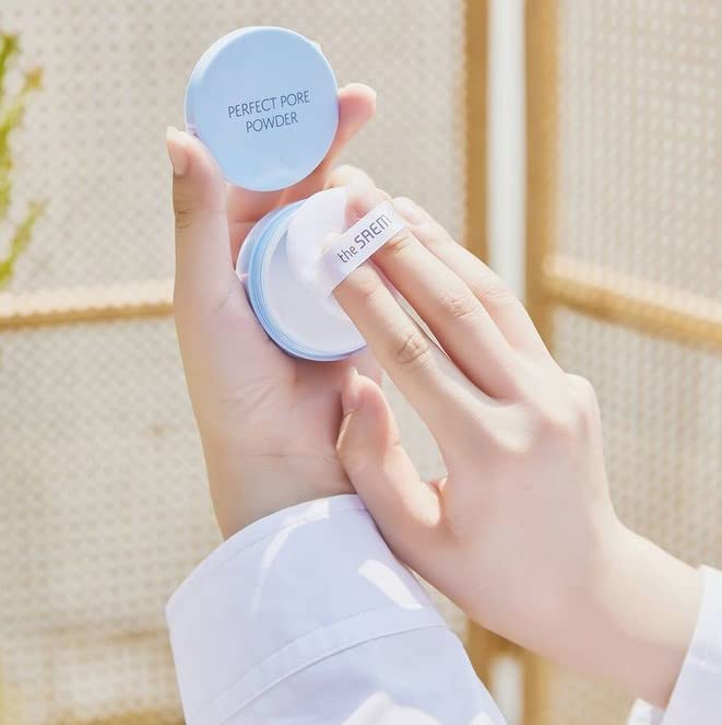 THESAEM Saemmul Perfect Pore Powder - Oil & Sebum Control Long Lasting Silky Face, Skin Soothing & Purifying with Green Tea Water and Tea Tree Extract, 0.18oz