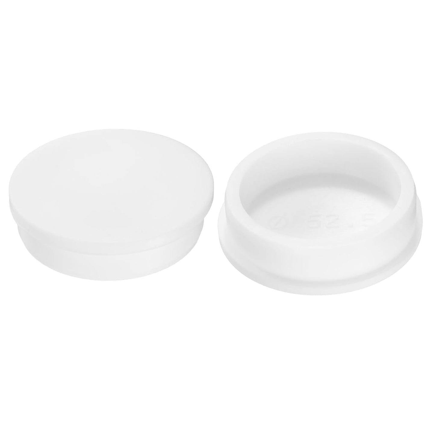 uxcell 2Pcs Silicone Hole Plug, Waterproof Round Rubber Stoppers Bottle Seal Plugs Tube Pipe End Caps for 51mm/2.01" Hole for Bathtub Bottle, White