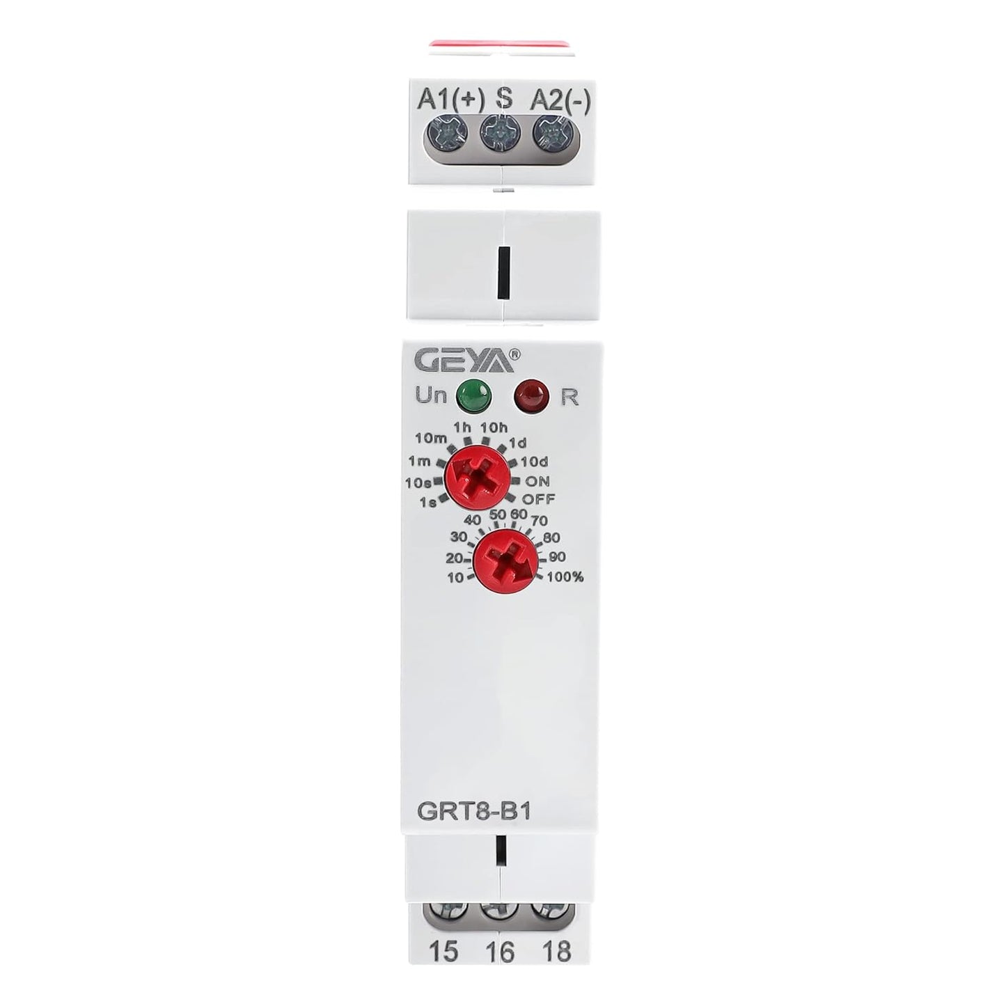 GEYA Delay Off Single Function Time Relay 1 Output 16A Electronic Power Off Timer Delay Relay(GRT8-B1,AC/DC12V-240V)