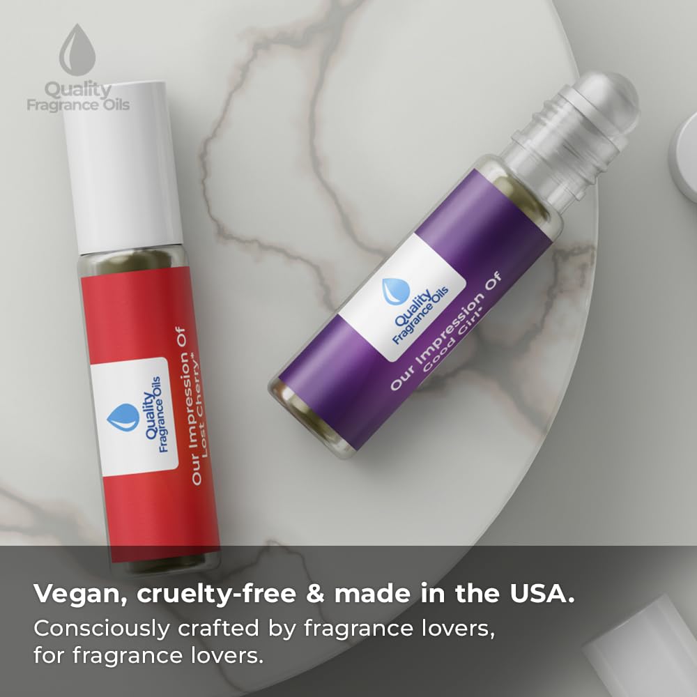 Quality Fragrance Oils' Cafe Rose Impression #190 | Long-Lasting Perfume Oil, Alcohol-Free, Strong Scent, 10ml Roll-On | Affordable Alternative to Designer Fragrances