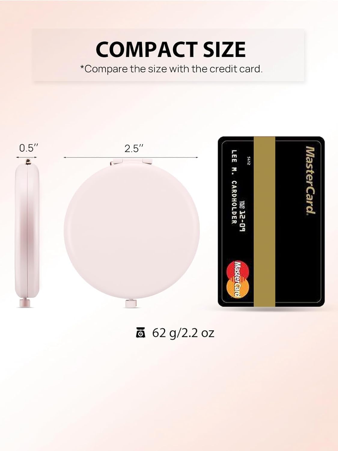 Compact Mirror Bulk, Pack of 12 Double-Sided 1X/2X Magnifying Metal Makeup Mirrors(Round, Pink Marshmallow)