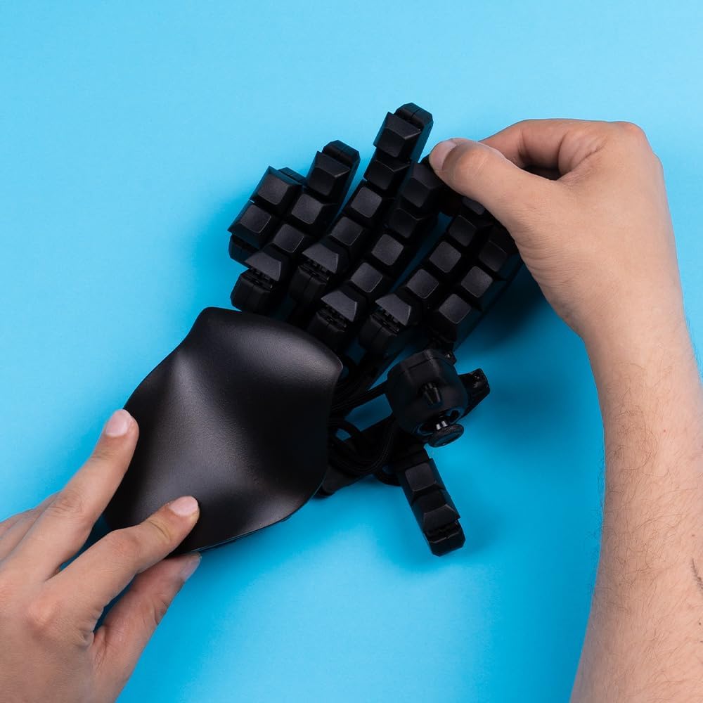AZERON Keyzen – Keypad with 32 Fully Mappable Keys, 360° Hall-Effect Joystick, Macros, Adjustable Ergonomic Design, Cherry MX Switches, N-Key Rollover. (Black, Cherry MX Brown)
