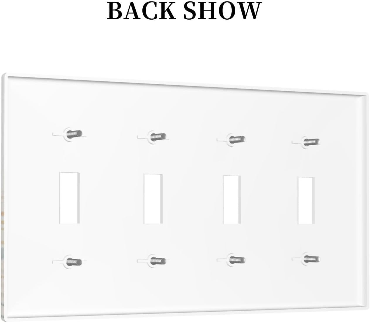 Light Switch Covers Colorful Floral Watercolour Cuddly Bird Quad Toggle Electrical Faceplate 4 Gang Wall Plate Decorative Switch Plates For Bed Room Living Room Decor