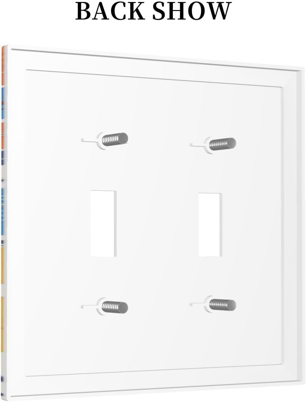 Nature Flowers Botany Plant Art Floral Decorative Switch Plates 2 Gang Double Toggle Outlet Light Switch Cover Wall Plate Electrical Faceplate for Bedroom Bathroom Decor