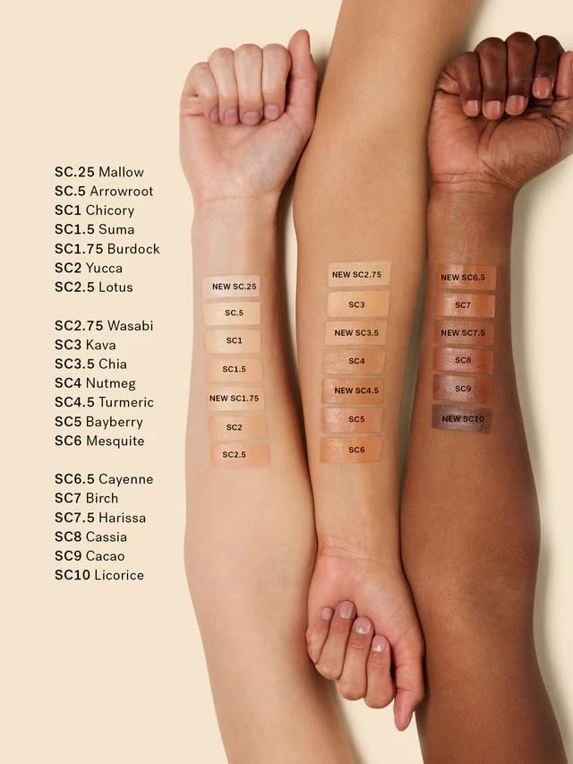 ILIA - True Skin Serum Concealer | Non-Comedogenic, Cruelty-Free, Vegan, Safe For Sensitive Skin, Reduces Appearance of Dark Circles + Blemishes (Wasabi SC2.75, 0.16 oz | 5 ml)