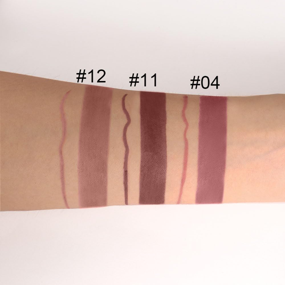 evpct 1Pcs Nude Brown Matte Lip Liner and Lipstick Set Kit for Women - 2 IN 1 Lip Liner & Lipstick - Long Lasting & Waterproof - 24 Hour Lipstick