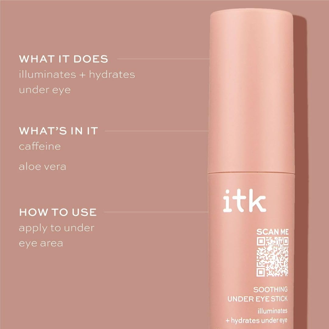Skincare Caffeine + Aloe Vera Under Eye Stick Serum For Dark Circles - Anti Aging Moisturizer for Fine Lines + Wrinkles - Calms Redness - Hydrate, Brighten + Soothe Puffy Eyes