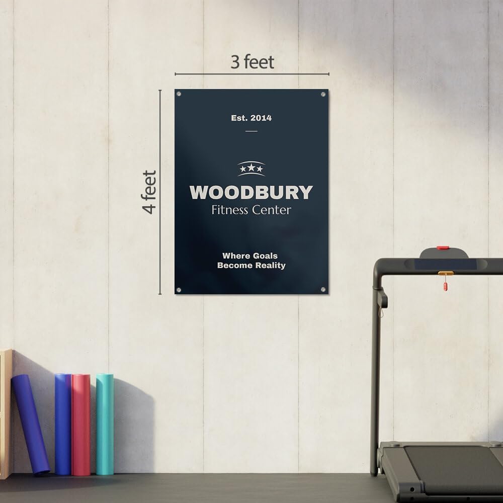 Staples Custom Scrim Vinyl Banner - 36W" x 48L" Quote Banner with 4 Grommets - Durable Outdoor Sign for Events, Promotions, and Business Advertising (Wood)