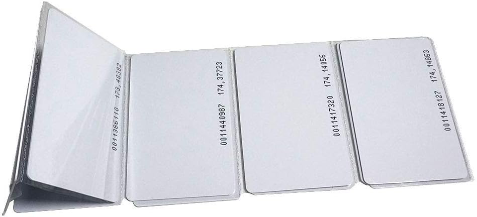Meikuler 125Khz RFID Proximity Cards, 0.8mm ID Card for Door Entry Access Control System and Attendance, Read only (100)