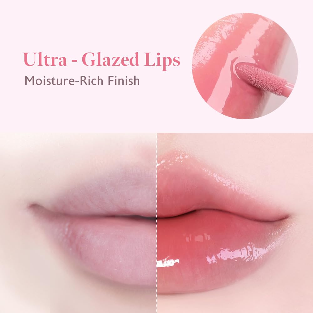 MILKTOUCH Dew Stain Sheer Lip Gloss (02 Bubbly Pink, 0.14 Fl Oz (Pack of 1))