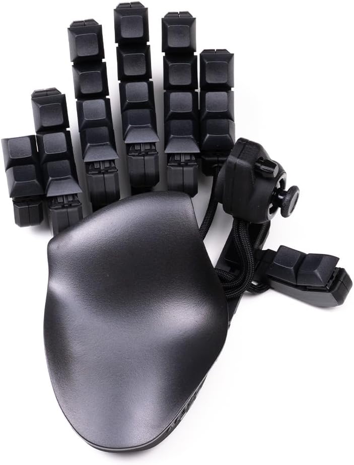 AZERON Keyzen – Keypad with 32 Fully Mappable Keys, 360° Hall-Effect Joystick, Macros, Adjustable Ergonomic Design, Cherry MX Switches, N-Key Rollover. (Black, Cherry MX Red)