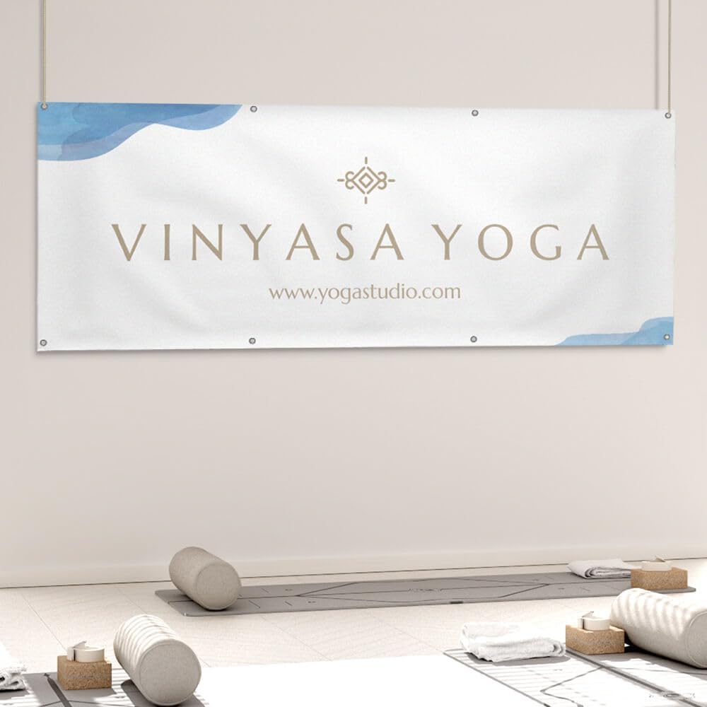 Staples Custom Scrim Vinyl Banner - 96W" x 24L" Quote Banner with 4 Grommets - Durable Outdoor Sign for Events, Promotions, and Business Advertising (Dark)