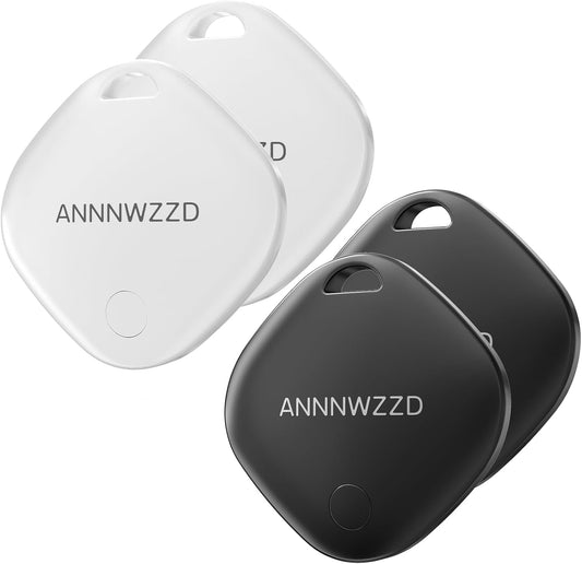 ANNNWZZD Air-Tag 4 Pack Item Finders with Apple Find My APP (iOS Only) Air Tags Help You Track Your Keys, Wallet, Luggage, Backpack, Super Lightweight [Apple MFi Certified]