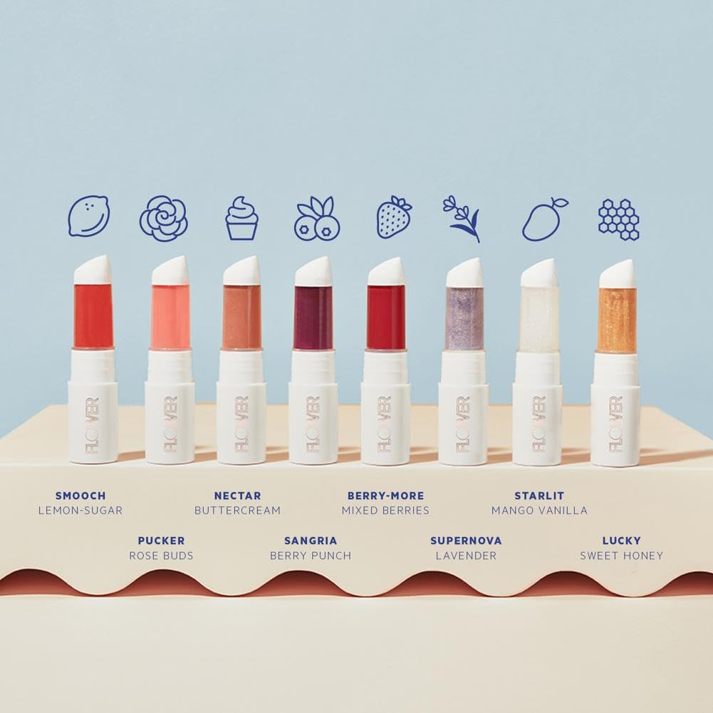 FLOWER Beauty By Drew Barrymore Perfect Pout Hydrating Lip Mask - Soothes + Softens Lips + Natural-Looking Tint - Recovery Lip Treatment + Moisturizes + Hydrates Lips - Scented - Cruelty-Free + Vegan ( Smooch)