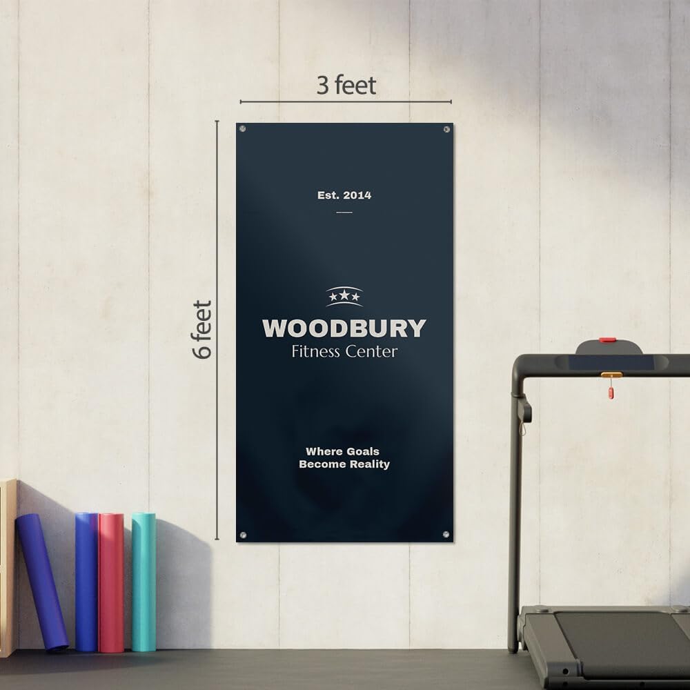 Staples Custom Scrim Vinyl Banner - 36W" x 72L" Quote Banner with 4 Grommets - Durable Outdoor Sign for Events, Promotions, and Business Advertising (Wood)