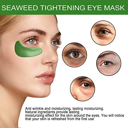Fivewan Aloe Vera Under Eye Patches - 60 Pcs Eye Mask Pure Gold Anti-Aging Collagen Hyaluronic Acid Under Eye Mask for Removing Dark Circles