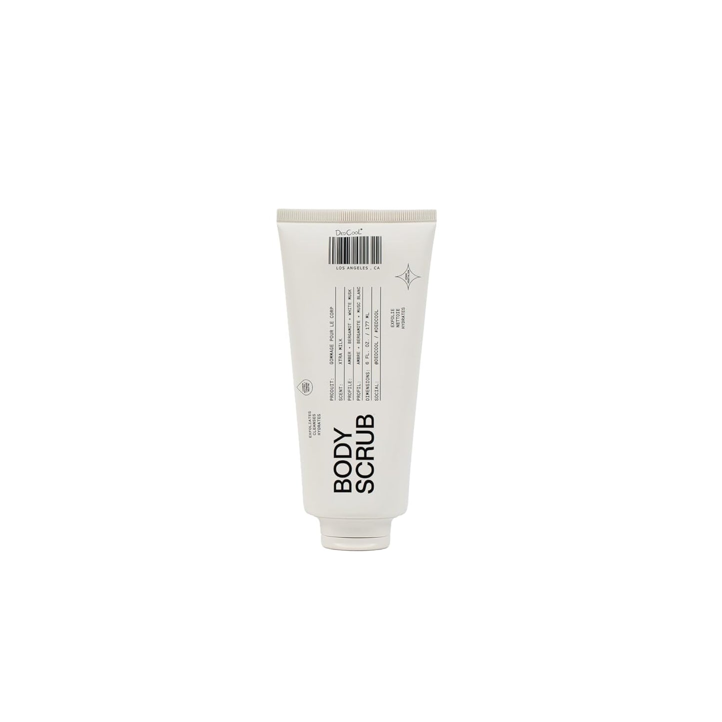Dedcool Body Scrub Xtra Milk – Gentle Exfoliating Formula with Rice Powder, Kakadu Plum & Coconut Oil, Regular/Full Size