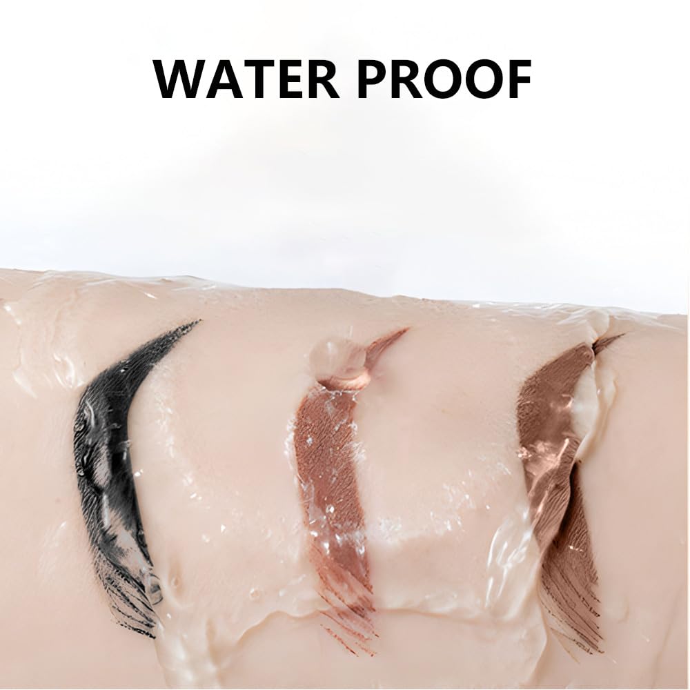Brow Kit, Eyebrow Pomade,Eye Brow Contour Palette with Double-ended Eyebrow Brush, Full Defined Natural Brows, Long-Lasting Waterproof,01