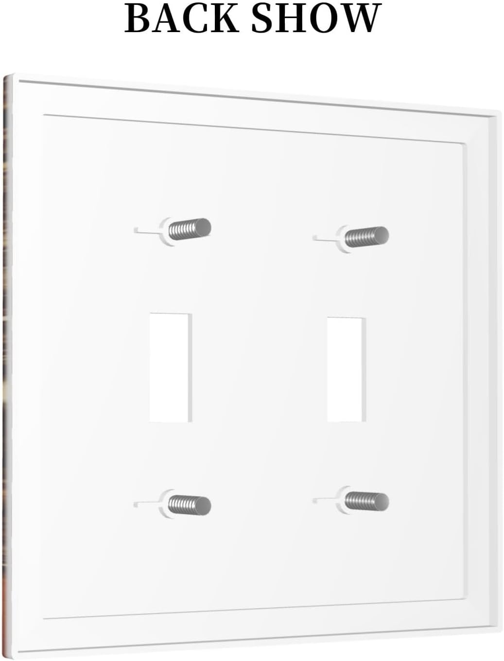 Decorative Light Switch Cover Plate Vintage Coffee Beans Leaf Cup 2 Gang Wall Plate Oversized Double Toggle Two Switch Wall Cover Plate Dual Device Faceplate
