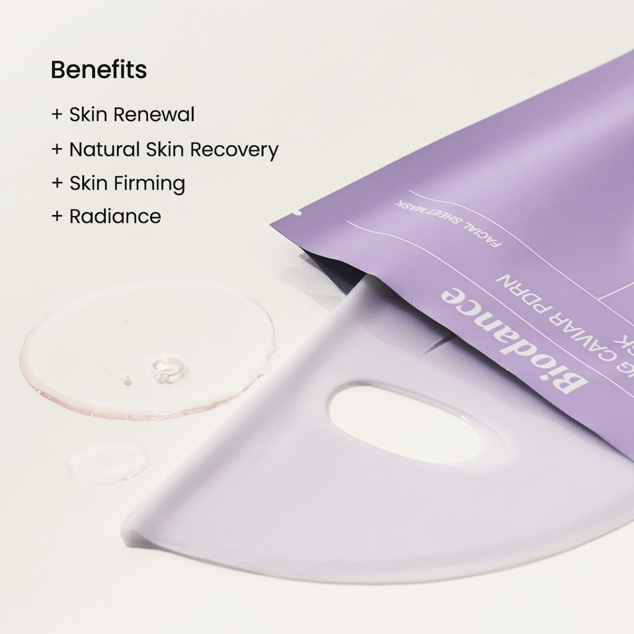 BIODANCE Rejuvenating Caviar PDRN Real Deep Mask, Overnight Hydrogel Mask, Skin Firming & Radiance Boost, Enhancing Recovery for All Skin Types, Korean Skincare | 1.19oz(34g) x 4ea